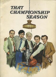 That Championship Season Souvenir Program 1972 Braodway