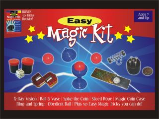 Easy Magic Kit Set 50 Tricks Book Kids Beginner Magician Gift Toy Ball 