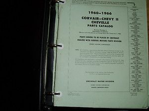 1960 1966 CHEVY CORVAIR / NOVA / CHEVELLE PARTS CATALOG