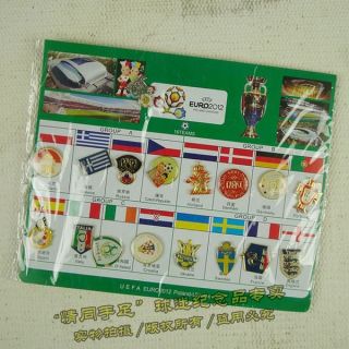 Free Shipping Euro Football Soccer Nation Teams 17 Pins Badges 2012 