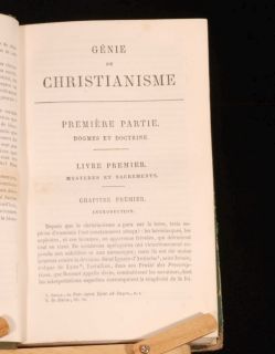 1876 2vol Chateaubriand Genie Du Christianisme French