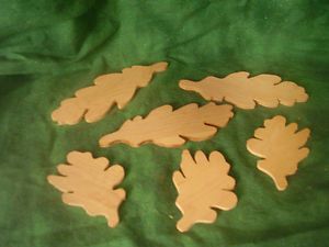 Lot of 6 Unfinished Wood Fall Leaves Cutouts Fall Decorations Ready to 