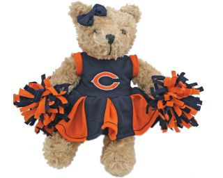 Chicago Bears Cheerleader Teddy Bear   Plays 3 Chants/Cheers