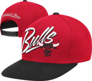 chicago bulls mitchell ness vice script snapback hat
