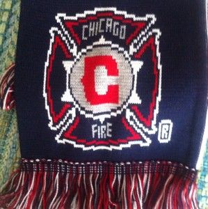 Chicago Fire, Soccer, Scarf, Adidas, Rare Colorway, Bears, Cubs, White 