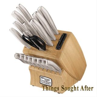 Chicago Cutlery Insignia Steel 18 Piece Block Set Forged Knives Knife 