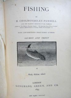 1893 Antique 481 PG Fishing Trout Salmon Engravings Rod Reel Lure 