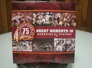WASHINGTON REDSKINS 75TH ANNIVESARY GREAT MOMENTS IN HISTORY DVD