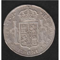 1790 Peru 8 r ME Silver Charles IV bust of Charles III KM 87