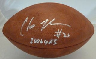 Chris Johnson Autographed Official NFL Football Tennessee Titans w 
