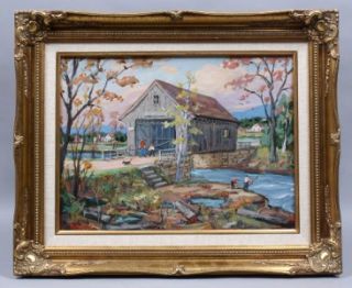 Charles Stepule Vermont Impressionist American Oil Painting Gloucester 