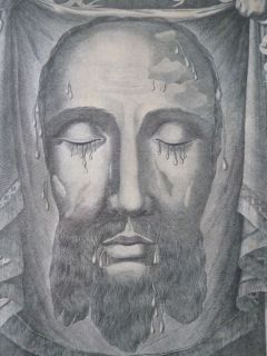Big Size Frame Reliquary St Veronica Veil Shroud of Turin with 
