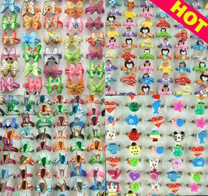    Wholesale jewelry lots mixed polymer clay elastic children rings