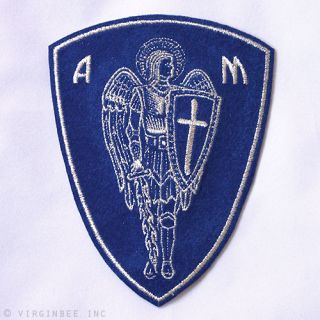 Archangel St Michael Cross Sword Shield Christian Patch