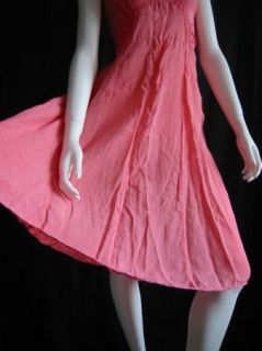CALYPSO Christiane Celle pink linen dress S M