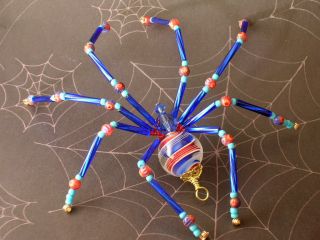   Christmas Millefiori Spider Legend Ornament Gift Handmade