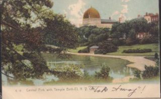 Judaica Old Postcard Jewish Synagogue New York 1909