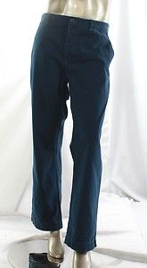   NEW Blue Mens Pants Flat Front Aviator Chino Bottoms Size 38 $98