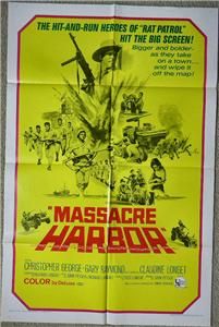 Christopher George Gary Raymond Massacre Harbor 1968 Movie Poster 1sh 