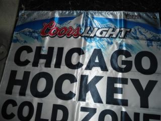 New Coors Light Chicago Hockey Sports Bar Pub Man Cave Banner Indoors 