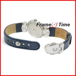 Philippe Charriol Ladies Steel Blue Leather Cable Watch