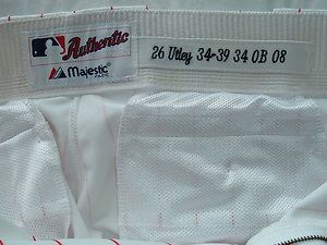 Chase Utley Philadelphia Phillies 2008 Game Used Worn Pants