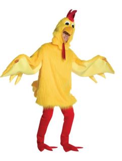 FUZZY CHICKEN SUIT MASCOT ADULT FUNNY COSTUME NEW Unisex Yellow