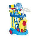 Childs VACUUM CLEANING CART Trolley Broom Mop Play Set Toddler 