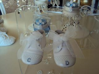 Baby Boy Christening Shoes Made with Armani Ribbon 6 12