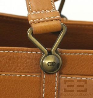 Christian Dior Brown Leather Pant Tote Handbag