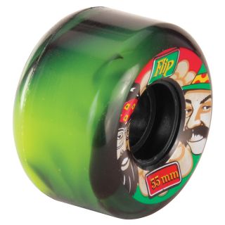 Flip 55mm Cheech and Chong Rasta 86A Skateboard Wheels Skateboard 