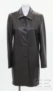 Bod Christensen Brown Leather 3 4 Length Jacket Size M