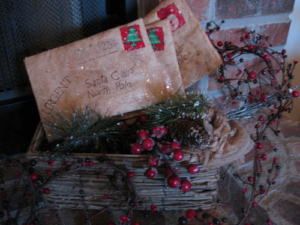 Four Prim Ornies Christmas Letters to Santa Primitive