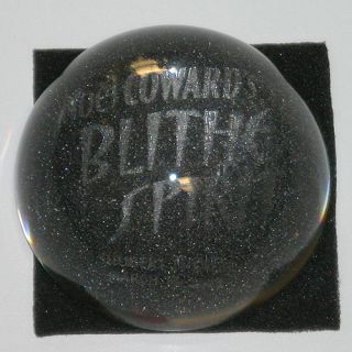 Bway Blithe Spirit Glass Opening Night Gift Paperweight