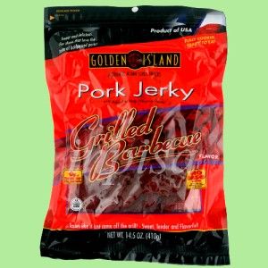 Pork Jerky 2 x 14 5oz Golden Island Grilled BBQ Flavor USA No MSG 
