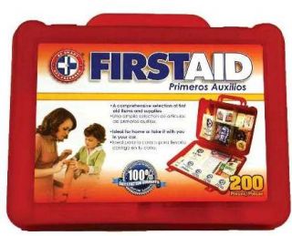First Aid Kit 200 Pieces Home Car Office 10 HBC 01017