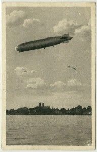 Germany 1930 Zepp Zeppelin Chemnitz Flight Cover Postcard Real Photo 