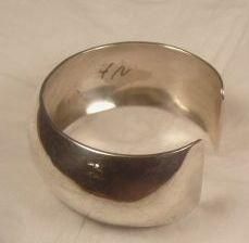 Sterling Silver Chester C J Nez Navajo Cuff Bracelet