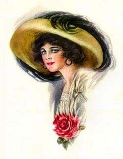 1929 Calendar Art Girl Delightful Deb by Earl Christy