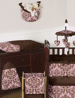  Chocolate Brown Baby Bedding Crib Set Girl Room Collection Comforter