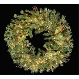  Pine 30 Pre Lit Artificial Christmas Wreath Clear Lights