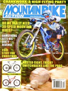 chris kovarik on the cover of mountain bike action magazine