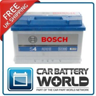 Citroen C5 2 2 HDI 04 01 08 04 Bosch S4008 Battery