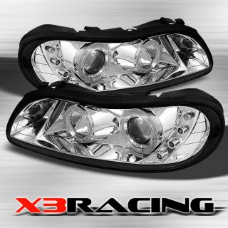 97 03 CHEVY MALIBU TWIN HALO LED PROJECTOR HEADLIGHTS FRONT LAMPS
