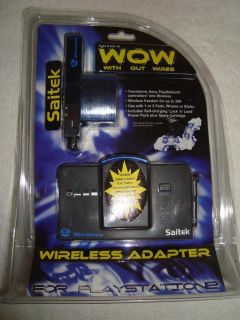SAITEK Playstation 2 Wireless Controller Adapter PS2 W/ Rechargeable