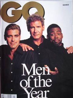 Harrison Ford George Clooney Chris Rock 11 98 GQ Mag