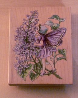 Cicely Mary Barker Lilac Flower Fairy Rubber Stamp New