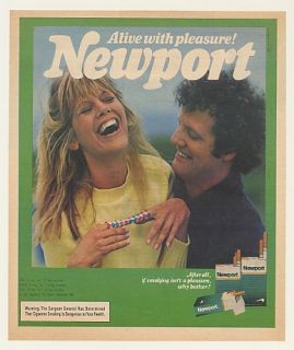 1983 Newport Cigarette Couple Chinese Finger Trap Ad
