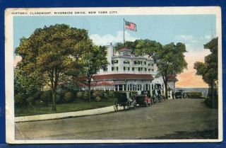 Claremont Riverside Drive New York City NYC NY Old Postcard