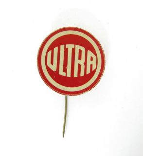 Ultra Company Red Circle Logo Old Advertising Pin